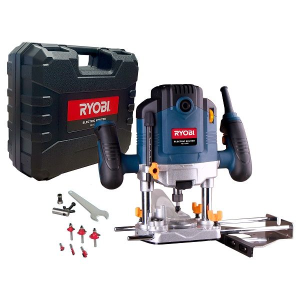 Ryobi - Re-1255k Router with 6 Bits and Carry Case Depth 1200w