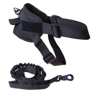 Adjustable Dog Vest Harness &amp; Leash - Black