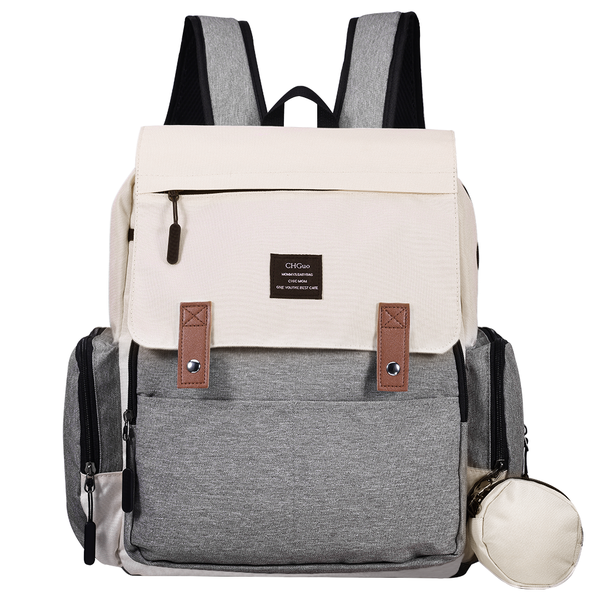 Large Diaper Bag Backpack with Changing Pad Pacifier Case Stroller Straps