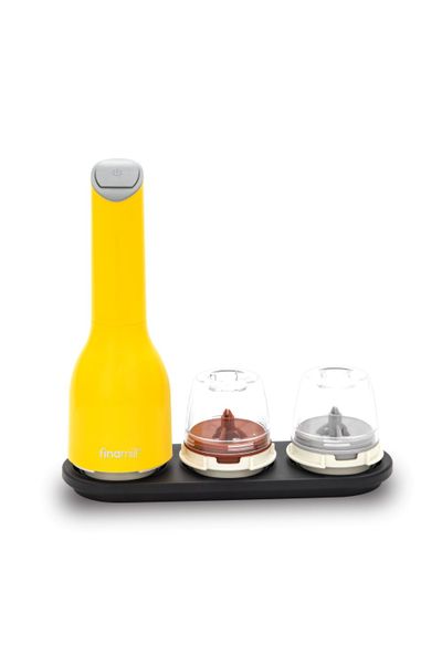 FinaMill Battery Operate Spice Grinder with Two Pro Plus Pods - Canary