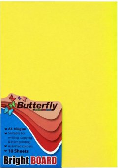 Butterfly A4 Bright Board - 10s - Yellow