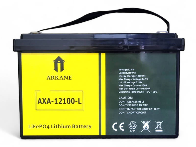 Arkane Lithium LifeP04 12V 100Ah Battery: 2000+ cycles -1280Wh