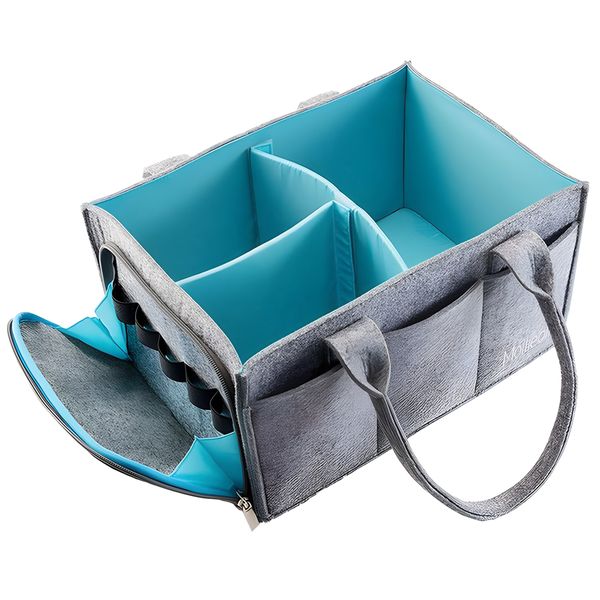 Baby Diaper Storage Box - Portable Baby Room Storage Basket - Felt Bag