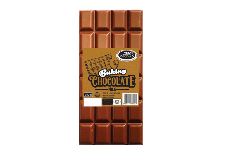 Brown Milk Melting Baking Chocolate 12 x 250 g Slabs - Modaks