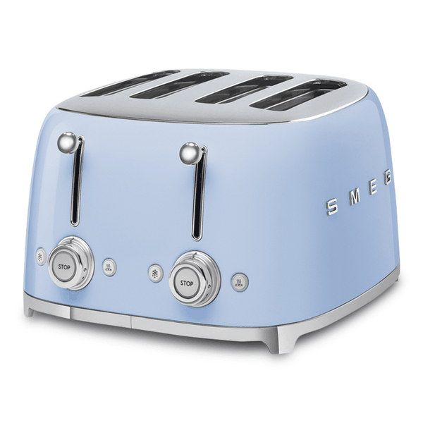 Smeg 4 Slice Pastel Blue 50's Retro Style Toaster