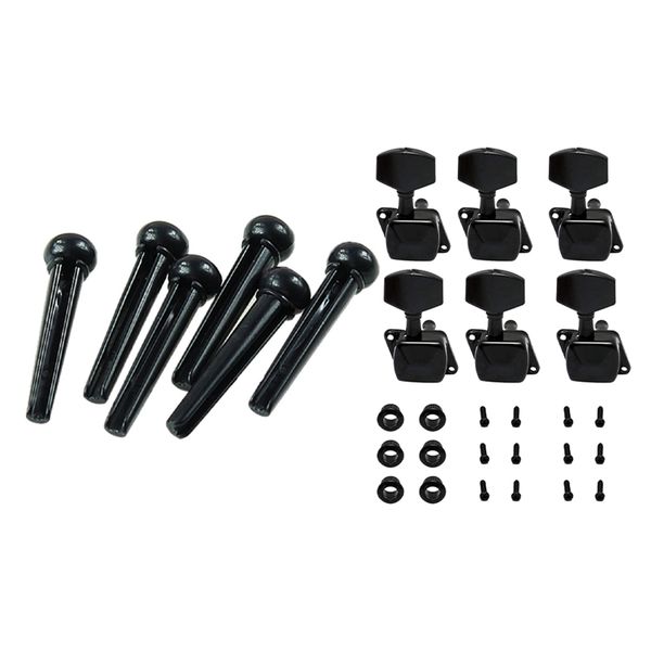 1 Set Acoustic Guitar Bridge Pins Saddle Nut Parts