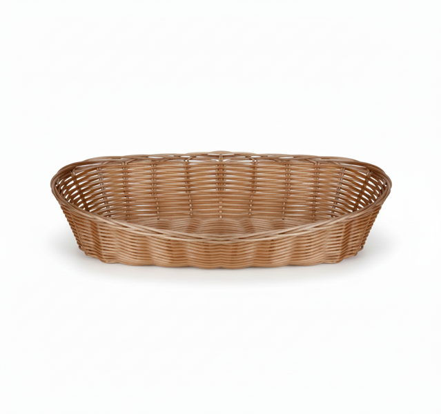 Versatile Woven Plastic Storage Basket 30 x 15 x 8 cm - Lightweight