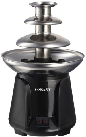 Sokany Black-Silver Chocolate 60W Fountain for Fondue