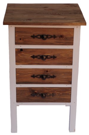 Filing Cupboard/ Nightstand/ End Table, 4 Drawer - Pallet Wood
