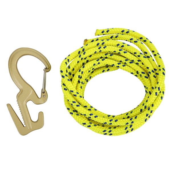 Golden Zinc Alloy Rope Tightener with Spring Hook