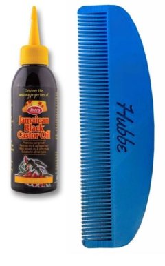 UmeraJamaican Black Castor Oil Original 150ml x2 + Hubbe Pocket Comb