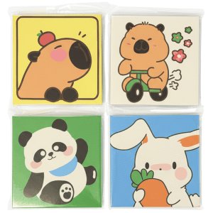 4pcs Capybara 20cm Cotton Painting Bundle