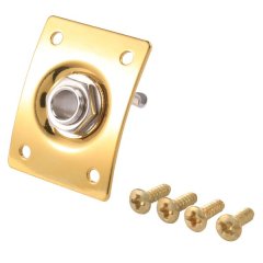 Square Style Jack Plate Guitar Bass Jack 1/4 Output Input Jack Socket For E