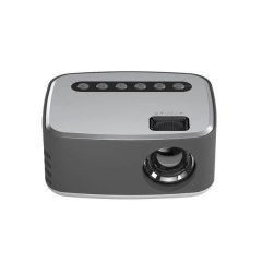 T20 Mini Portable LED Projector Black and Grey