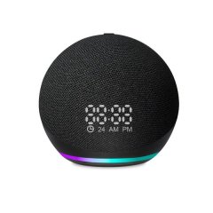 Alaxe Mini Bluetooth Speaker with Clock, Fabric Portable Heavy Bass Desktop