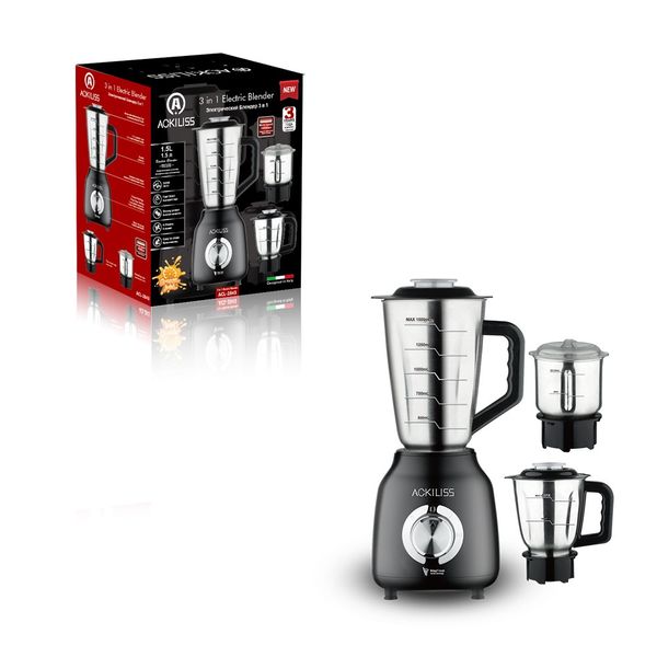 ACKILISS 1.5L multifunctional 3-in-1 food blender juicer.