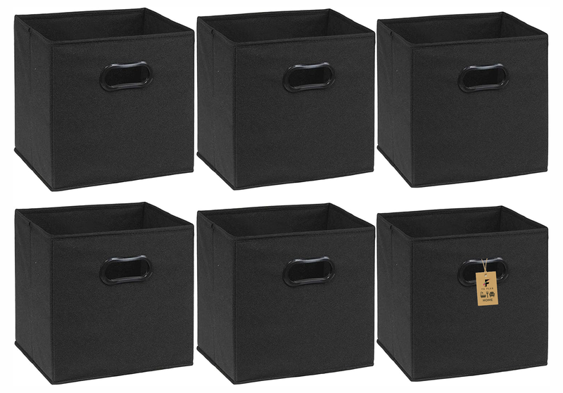 FA PLUS 6 packs Foldable Storage Boxes, Storage Organizer with Handles