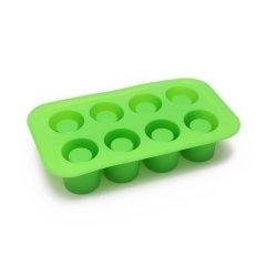 Round Shot Glass Silicone Mold, 8-Cavity Ice Tray Cylindrical Ice Cup Mold