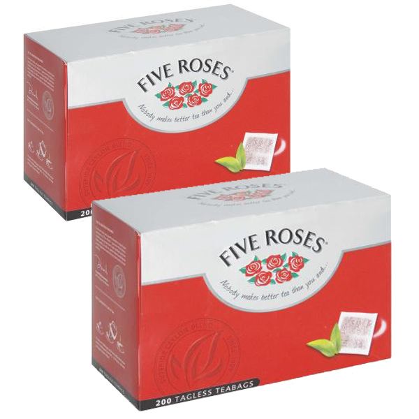 Five Roses Tea - Smooth Ceylon Blend (400 Tagless Tea bags)