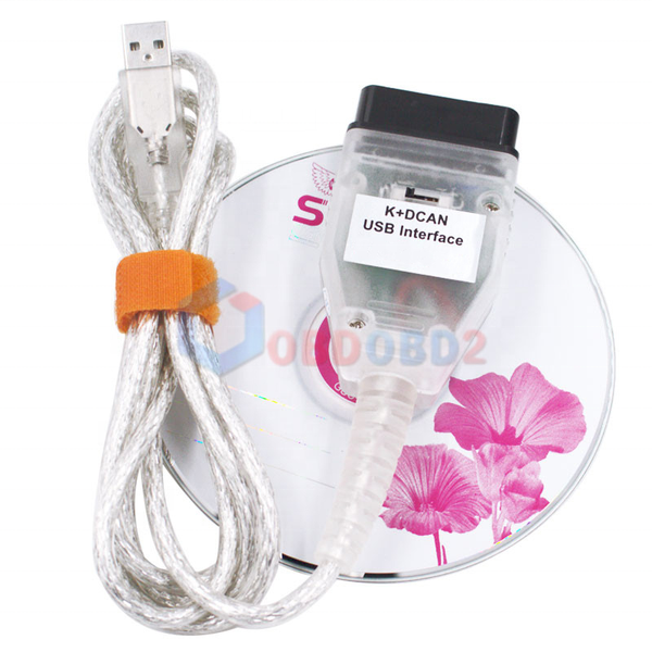 BMW K+DCAN USB cable with switch and software (Inpa)