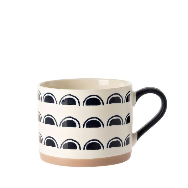 George &amp; Mason - Halfmoon Embossed Mug 2 Piece - 450ml
