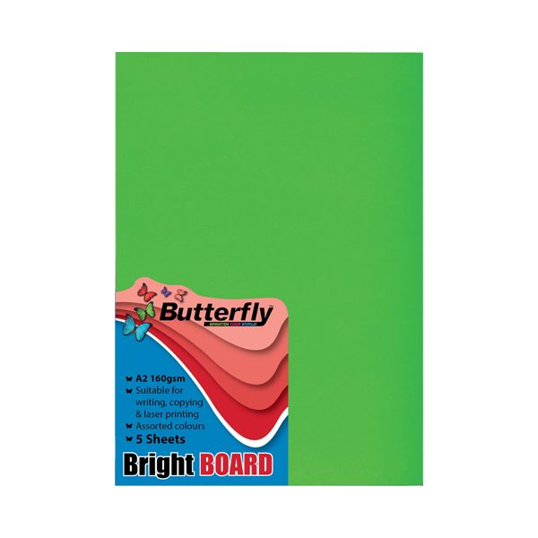 Butterfly Board - A2 160gsm Bright - Pack Of 5 (Green) x 10