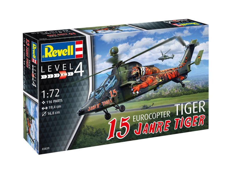 Revell 1/72 Eurocopter Tiger "15 Jahre Tiger" Helicopter Plastic Model Kit