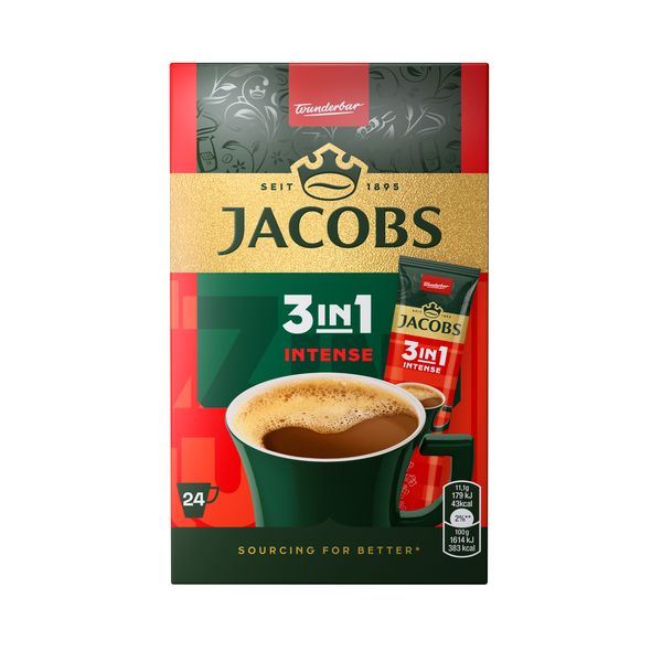 Jacobs 3in1 Intense Instant Mixed Coffee - Box of 20 Sachets