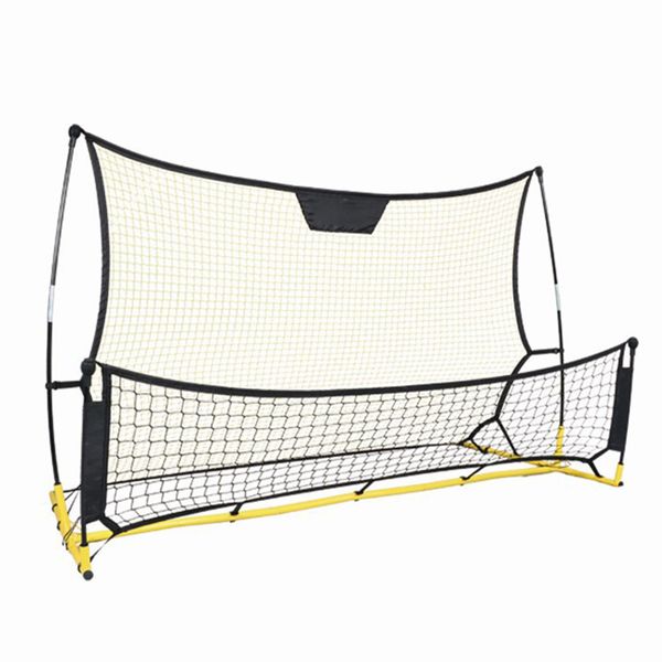 2-in-1 Soccer Training Net Dual-Sided Football Kickback Goal