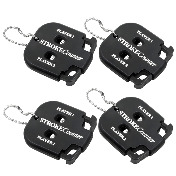 4-Pack Golf Score Counter Handy Stroke &amp; Putt Scorer with Hanging Rope