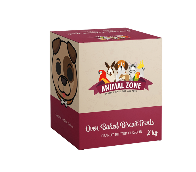 Animal Zone Baked Dog Biscuits - Peanut Butter Flavour 2kg
