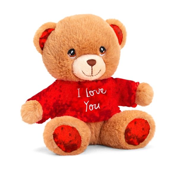 Keeleco Valentine's Brown Bear 15cm- The Perfect Eco-Friendly Gift of Love