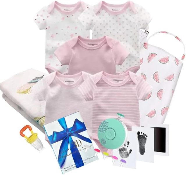 11-Piece Baby Girl Gift Set - Newborn Essentials for Baby Showers