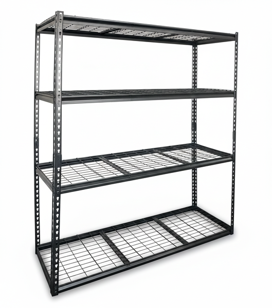 4 Tier Matt Black Heavy Grade Shelf