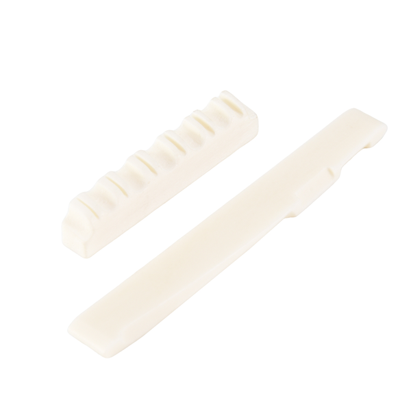 1 Set Ivory Bone Bridge Saddle and Nut for 6 String Acoustic Guitar