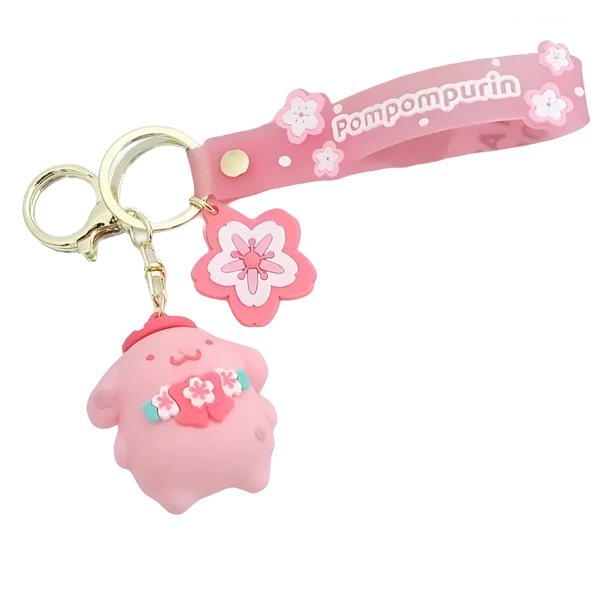 Cute Sanrio Character Pompompurin Keyring - Kawaii Gift/Accessory