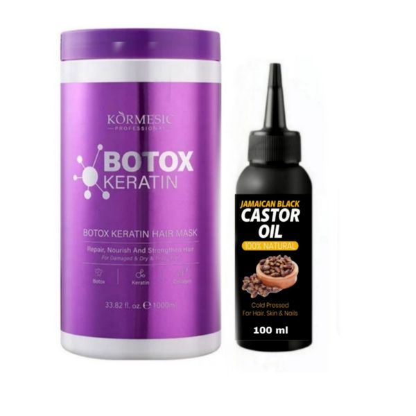 1000 ml Botox Collagen Keratin Hair Mask with Jamaican Black Castor Oil