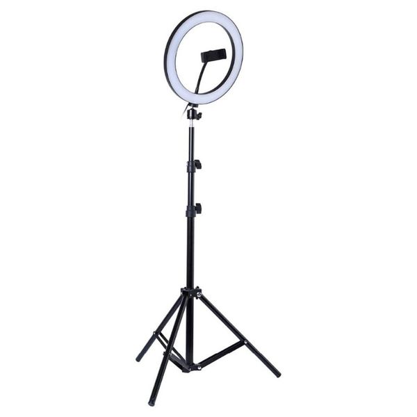 2-in-1 180 Rotatable 3-Mode LED 18" Ring Light &amp; Adjustable 2.1m Tripod