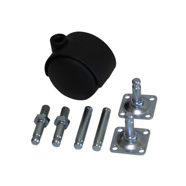 Caslad Twin Wheel Castor With Fittings - 40mm