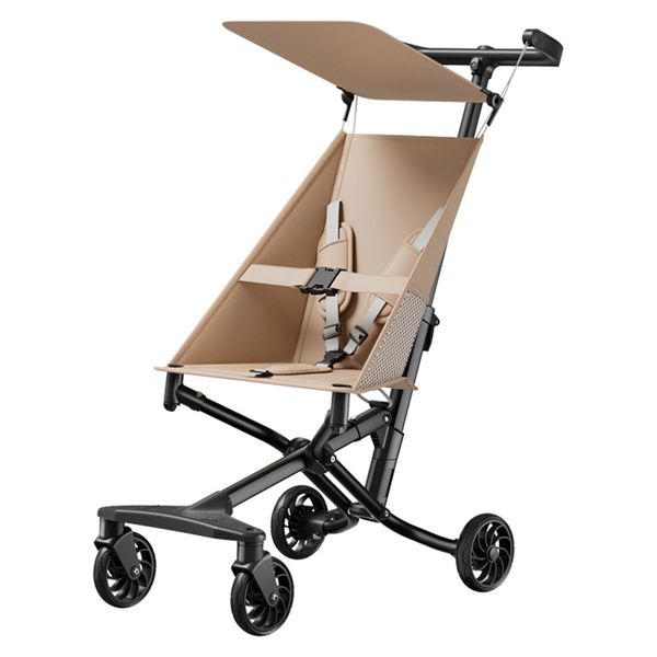 Ultra-Compact Foldable Pocket Stroller, Carbon Steel Lightweight Foldable