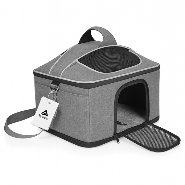 Topika Pet Carrier Soft-Sided Cat Dog Travel Bag Collapsible Portable Cage