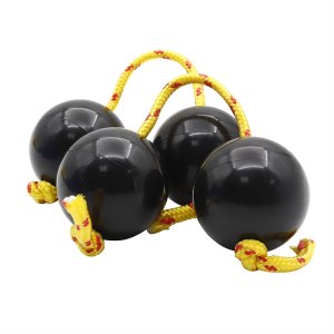 2 Pairs African Aslatuas Shaker Instrument Rhythmic Ball Rhythm Balls