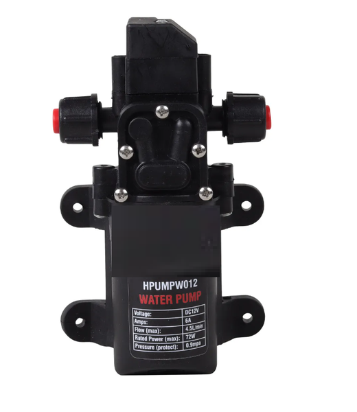 12V Water Pump, Built in Pressure Switch, 4.5L/min, 9 Bar - Self-Priming