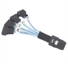 SAS SFF-8087 to 4X SATA Male 3.0 SSD High Speed Data Transfer Cable