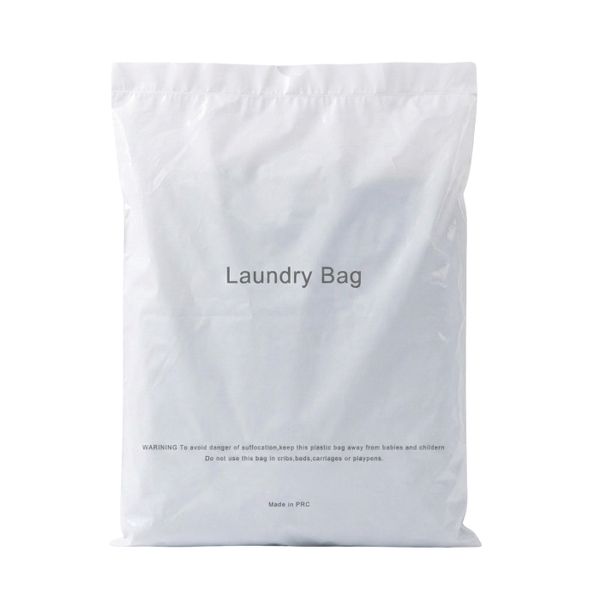 100 Pieces Disposable Hotel Laundry Bags for Dirty Clothes, White