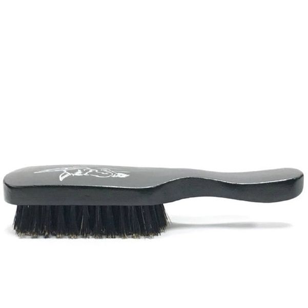 Badass Black Series Boar Hair Beard Brush with Handle - Hardwood Frame