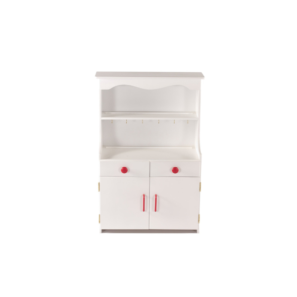 Kids Pretend Play Kitchen Dresser - White