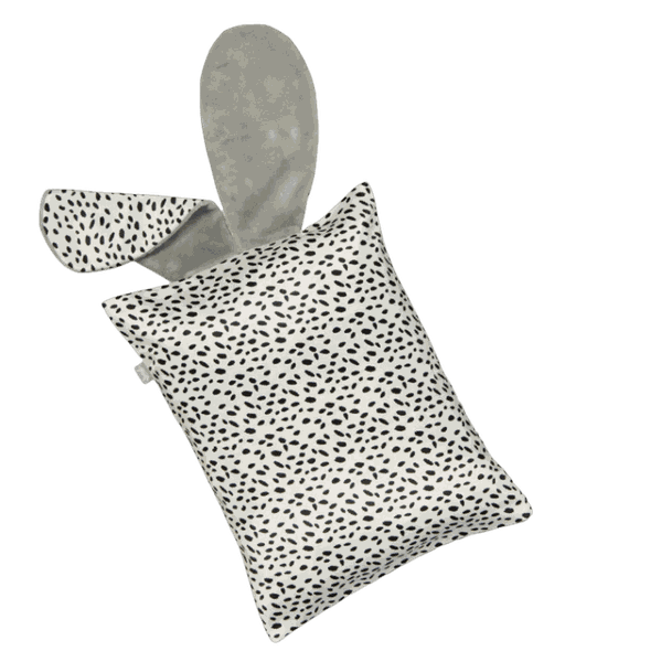 Dear Deer Satin Polka Dot Toddler Bunny Ear Pillow
