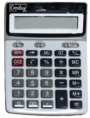 CROXLEY Calculator 12 Digit Metal Cover - Large
