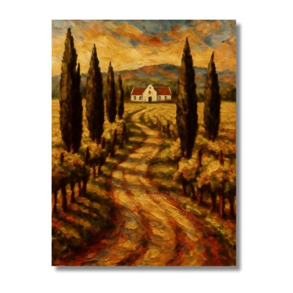 Cape Dutch Farmhouse Klein Karoo Canvas Print | UNFRAMED PRINT